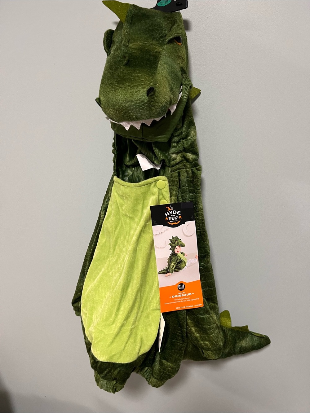 Plush Green Dinosaur Reptile Costume